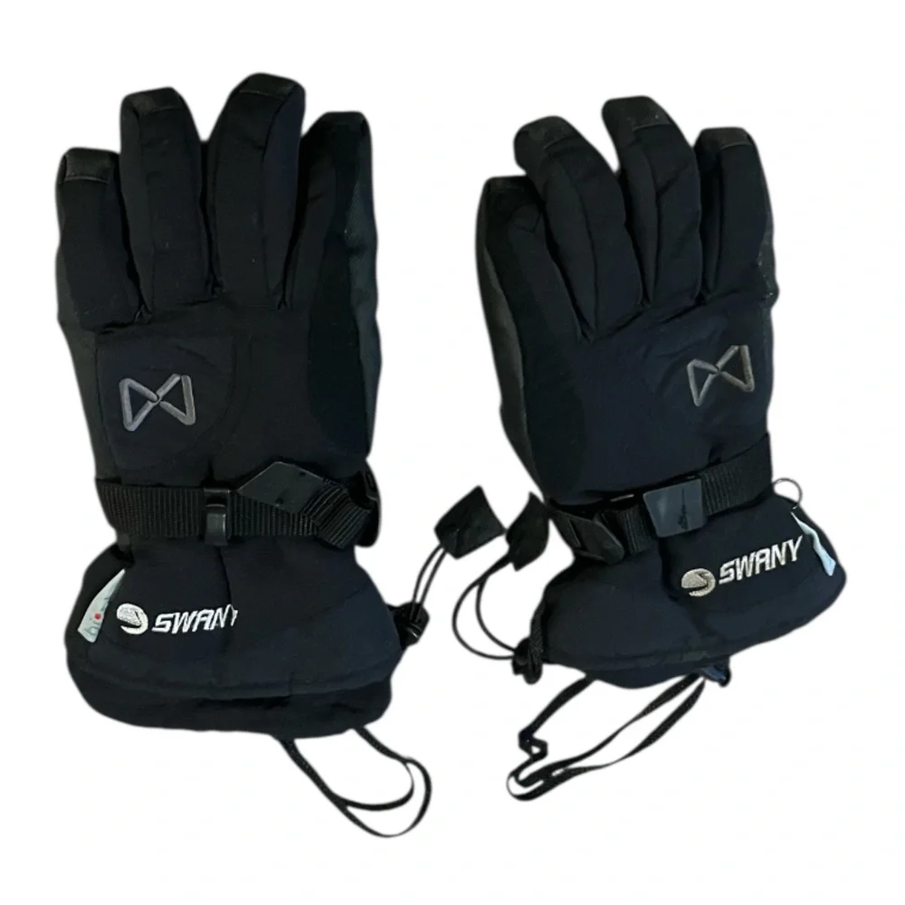 SWANY Bi Plex Women’s Winter Ski Snow Board Black Gloves Ladies Sz M